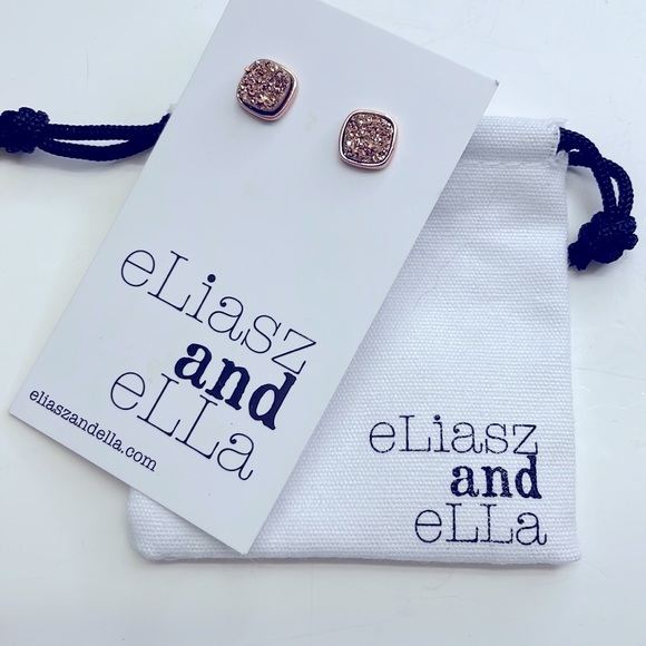 New eLiasz and eLLa Rose Gold Hustle City Studs - Picture 6 of 6